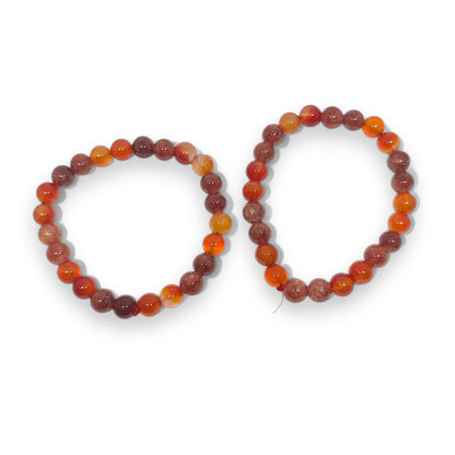 Sunstone and Carnelian Bracelet | Healing Crystal Jewelry for Energy & Vitality | Handmade Gemstone Accessory