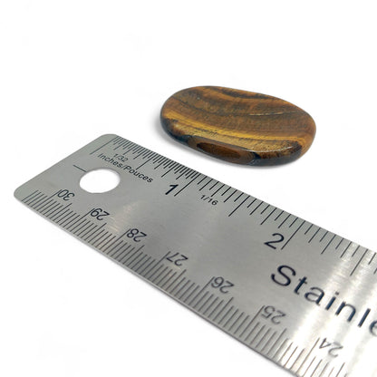 Tiger Eye Worry Stone | Polished Anxiety Relief Crystal | Grounding Palm Stone | Confidence Boosting Fidget Tool | Protection Gemstone