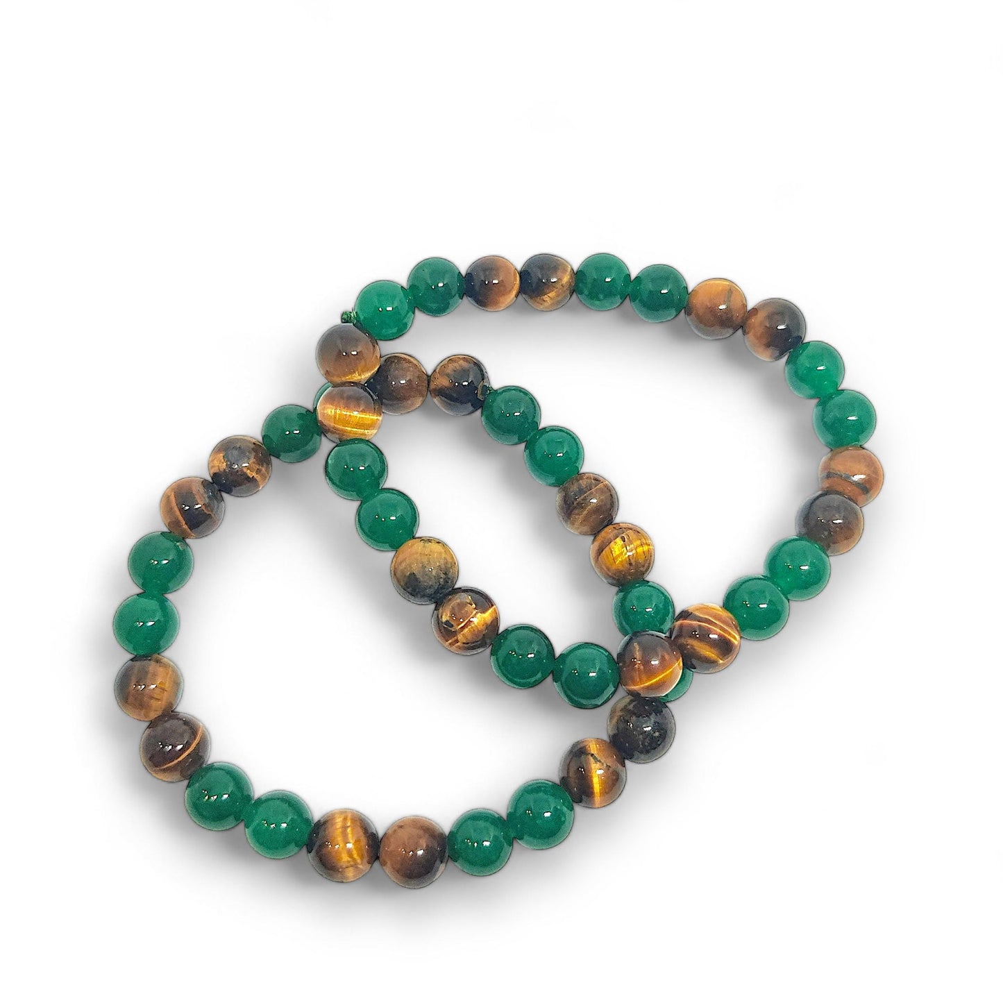 Green Aventurine and Tiger's Eye Bracelet | Wealth & Protection | Abundance Magnet | Healing Crystals