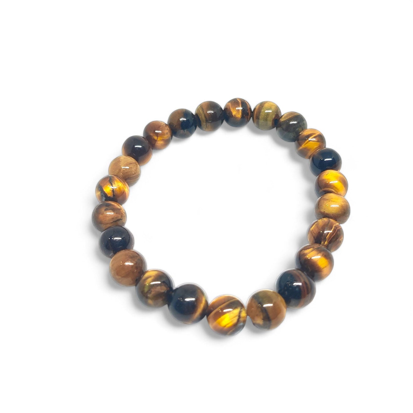 Natural Tiger's Eye Bracelet - Adjustable Crystal Beads for Protection & Confidence - Boho Jewelry