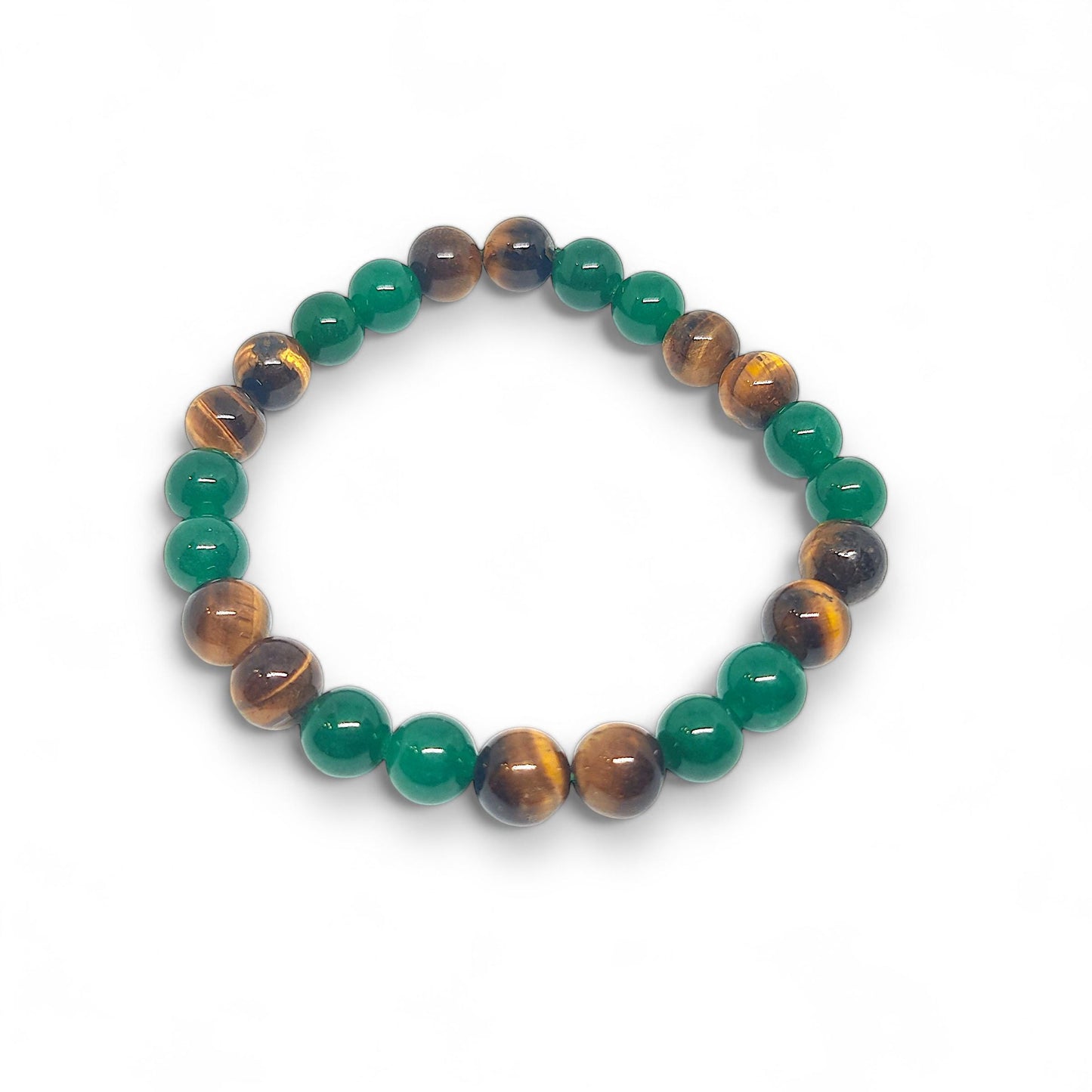 Green Aventurine and Tiger's Eye Bracelet | Wealth & Protection | Abundance Magnet | Healing Crystals