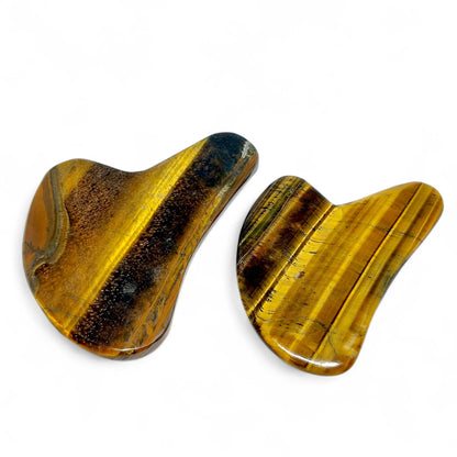 Tiger's Eye Gua Sha Tool | Natural Crystal Facial Massage Stone | Ancient Chinese Skincare | Anxiety Relief | Circulation Booster | Gift