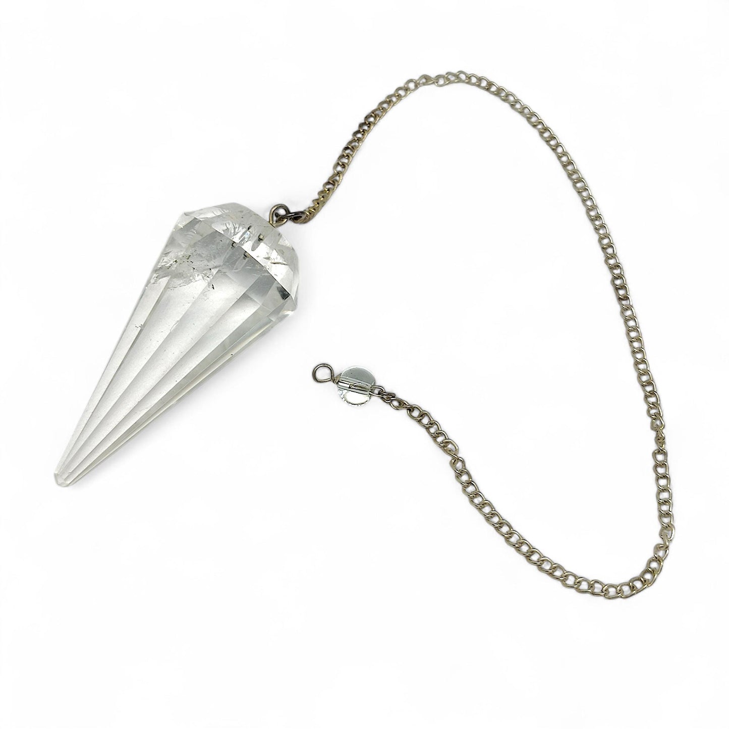 Clear Quartz Crystal Pendulum | Healing Dowsing Tool | Divination Instrument | Spiritual Gift | Reiki Energy | Meditation | Chakra Balancing