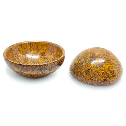 Calligraphy Jasper Mini Bowl - 2 Inch Mariam Jasper Bowl - Healing Stone Decor - Handmade Gemstone Dish - Crystal Gift for Spiritual Healing