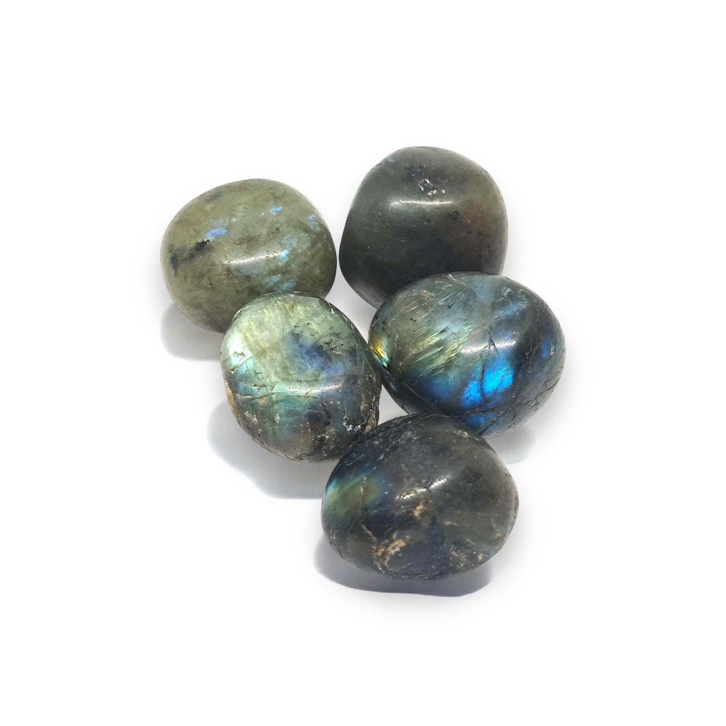 Labradorite Tumbled Stones | Flash Crystal for Intuition & Magic | Healing Gemstones | Meditation, Protection, Transformation | TCC