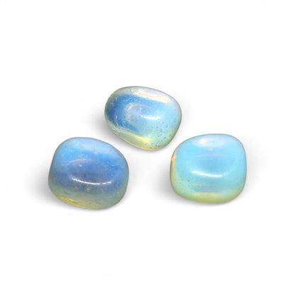 Opalite Tumbled Stones | Moonstone Crystal for Emotional Healing | Iridescent Gemstones for Meditation, Reiki, Chakra | Jewelry Making | TCC