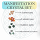Powerful Manifestation Crystal Set | Law of Attraction Stones | Abundance & Success Kit | Intention Setting | Spiritual Growth Gift