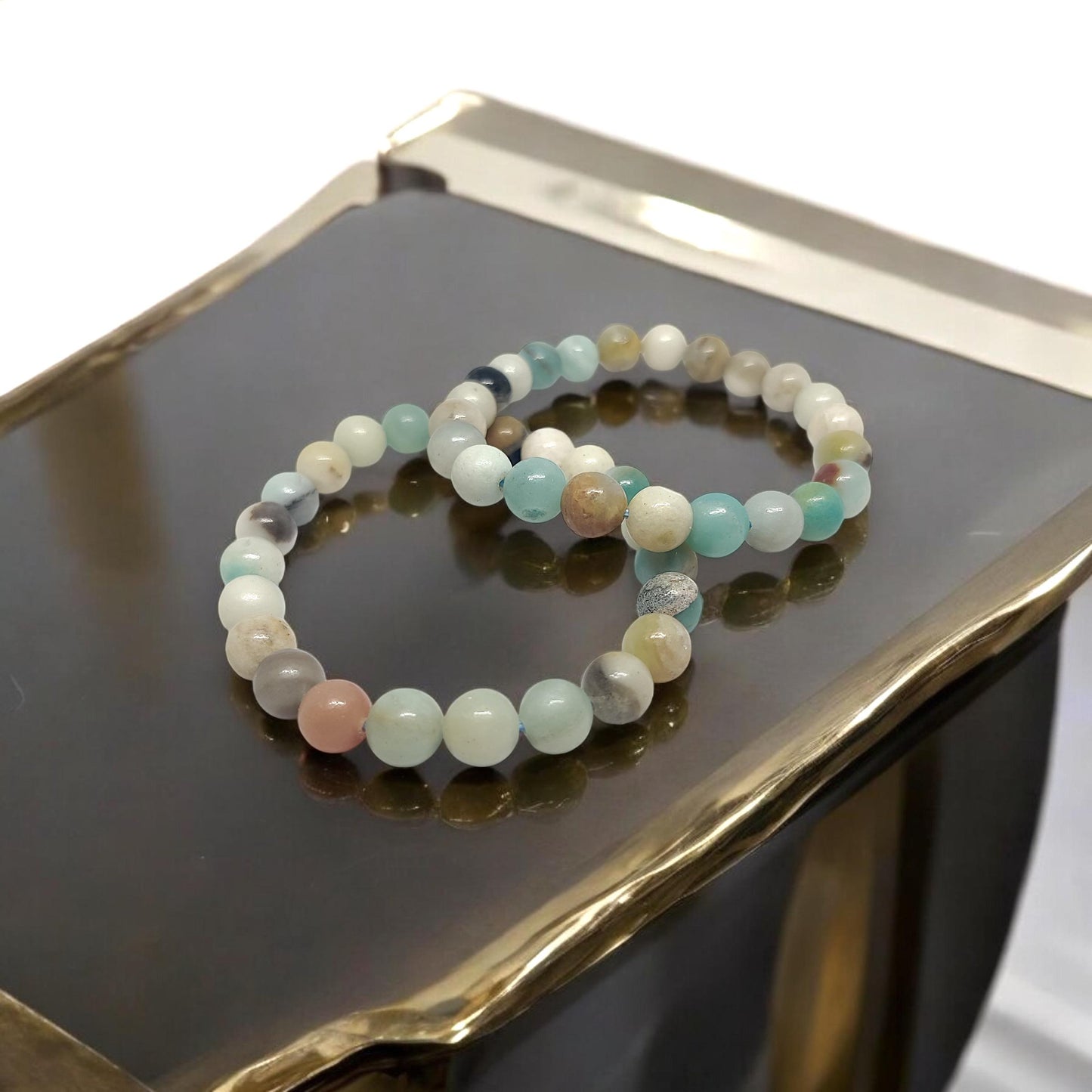 Genuine Amazonite Bracelet | Soothing & Balancing | The Crystal Cure