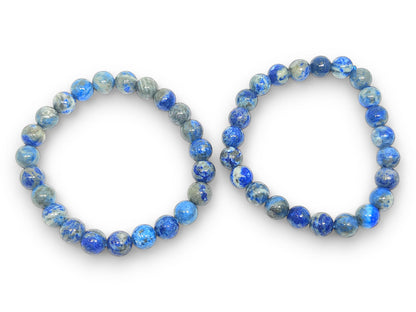 Lapis Lazuli Bracelet | Natural Healing Crystal | Wisdom & Truth | Adjustable Stretch Fit