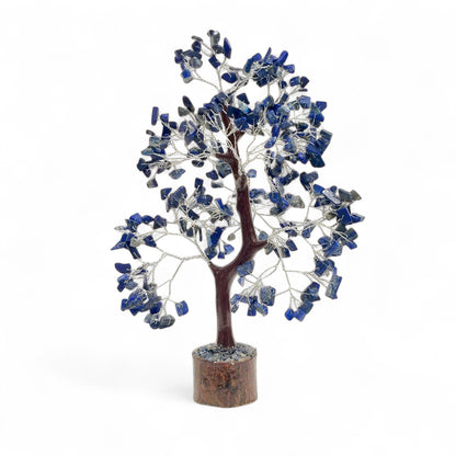 Lapis Lazuli Crystal Bonsai Tree | Handcrafted Gemstone Tree of Life | Wisdom & Inner Truth Decor | Third Eye Chakra Activator | Christmas