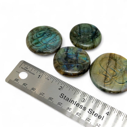 Labradorite Triple Face Carved Cabochon | Mystical Gemstone | Healing Crystal | Jewelry Making Supply | Unique Gift | Metaphysical Stone