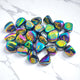 Rainbow Aura Quartz Rune Stones Set | 25 Elder Futhark Runes for Divination and Witchcraft | Iridescent Crystal Runes for Ritual and Gift
