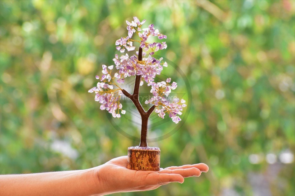 Amethyst Gemstone Bonsai Healing Tree